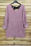 A SWEATER-SOFT, OVERSIZE BACK LACE CROSS-4044 M PINK