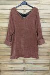 A SWEATER-SOFT, OVERSIZE BACK LACE CROSS-4044 M CAMEL