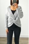 LANA PULLOVER CRUZA 4004 GRIS