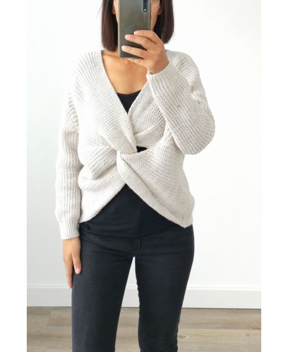 WOOL PULLOVER INTERSECTS 4004 BEIGE