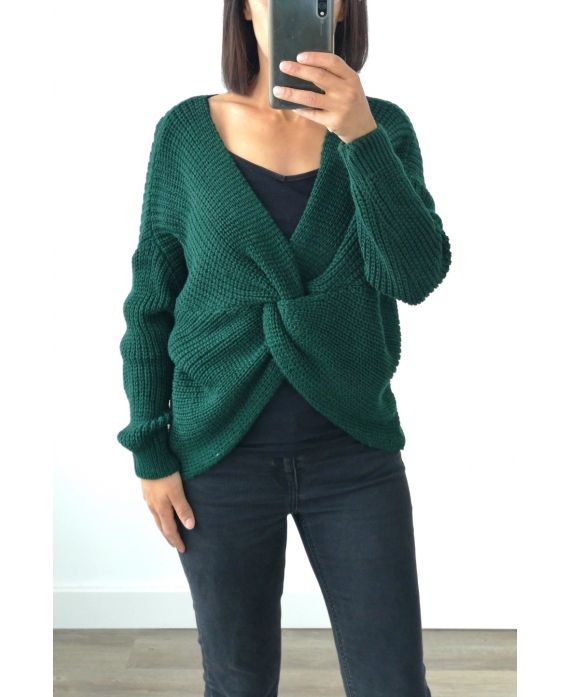 WOOL PULLOVER INTERSECTS 4004 GREEN