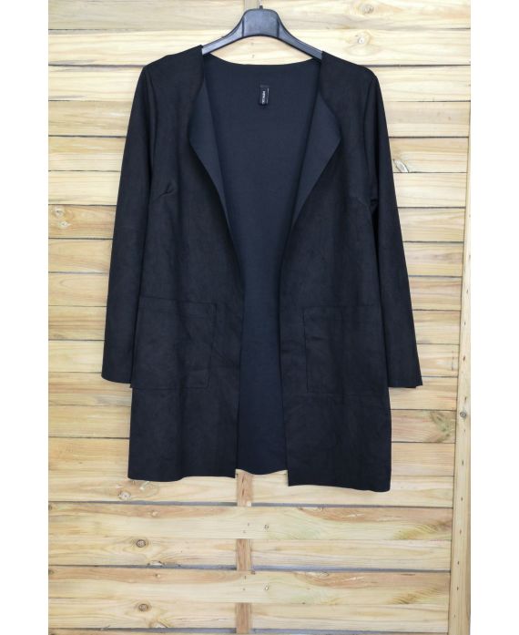 CHAQUETA, SUEDINE 4047 NEGRO