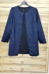 JACKE AUS SUEDINE 4047-MARINE-BLAU