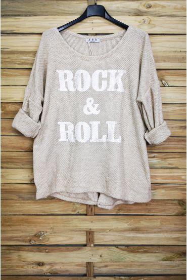 PULLOVER-ROCK-AND-ROLL-4051 BEIGE