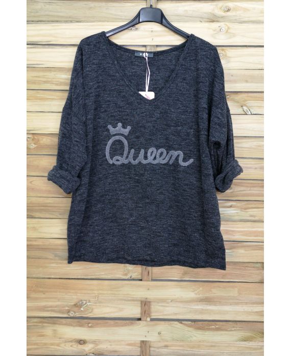 PULL OVERSIZE QUEEN 4058 NOIR