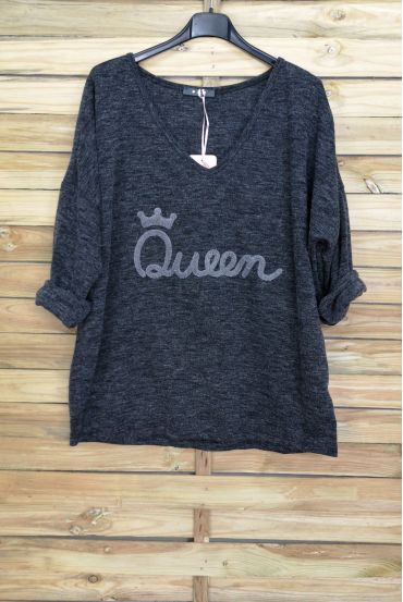 PULL OVERSIZE QUEEN 4058 NOIR