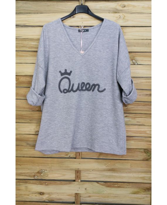 PULL OVERSIZE QUEEN 4058 GRIS