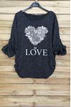 PULL IMPRIME LOVE 4063 NOIR