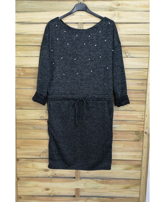 BEADING DRESS CLOUTEE 4061 BLACK