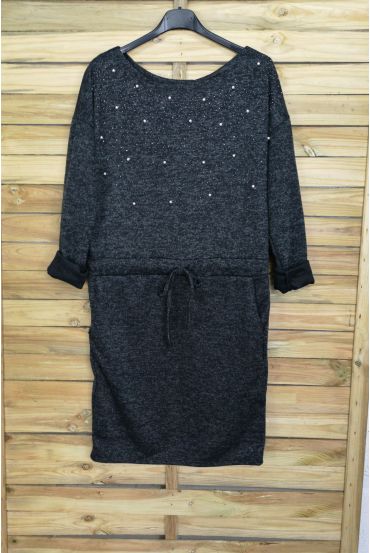 BEADING DRESS CLOUTEE 4061 BLACK