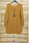 LARGE SIZE SWEATER JEWEL INTEGRATED 4096 MUSTARD