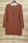 LARGE SIZE SWEATER JEWEL INTEGRATED 4096 CAMEL