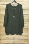 LARGE SIZE SWEATER JEWEL INTEGRATED 4096 MILITARY GREEN