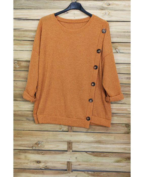 LARGE SIZE SWEATER HAS BUTTONS 5007 MUSTARD