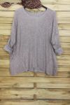 LARGE SIZE SWEATER SOFT + SCARF MATCHING 5006 TAUPE