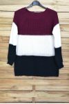 GRANDE TAILLE PULLOVER COLORE 4098 BORDEAUX