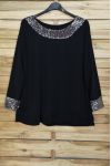 LARGE SIZE TUNIC SEQUINS 4088 BLACK