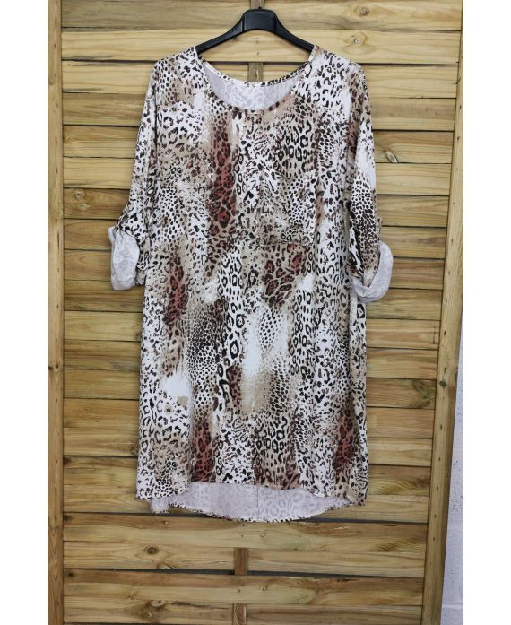 GRAN TAMAÑO DE LA BLUSA DE LEOPARDO 5012 LEOPARD