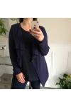 GROOT FORMAAT VEST 2 IN 1 GLANS 4091 NAVY BLAUW