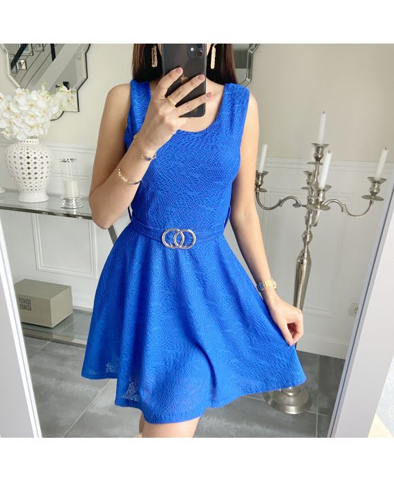 KLEID RÜCKEN KREUZT 5495 ROYAL BLAU - www.grossiste-pret-a ...