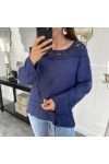 BLOUSE DENTELLE 1060 MARINE