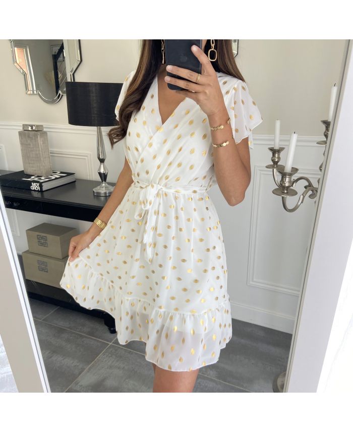 robe noir plume doree