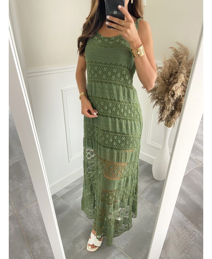 LANGES KLEID 6537 MILITÄR GRÜN - www.grossiste-pret-a ...