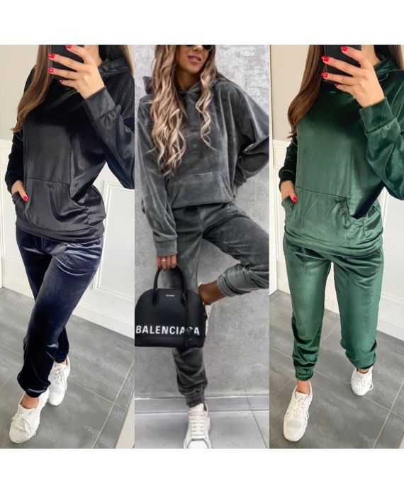 PACK DI 3 SET DA JOGGING TUTA E FELPA CON CAPPUCCIO DI VELLUTO 1972 -  www.grossiste-pret-a-porter.com