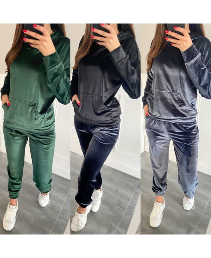 PACK DI 3 SET DA JOGGING TUTA E FELPA CON CAPPUCCIO DI VELLUTO 1972 -  www.grossiste-pret-a-porter.com