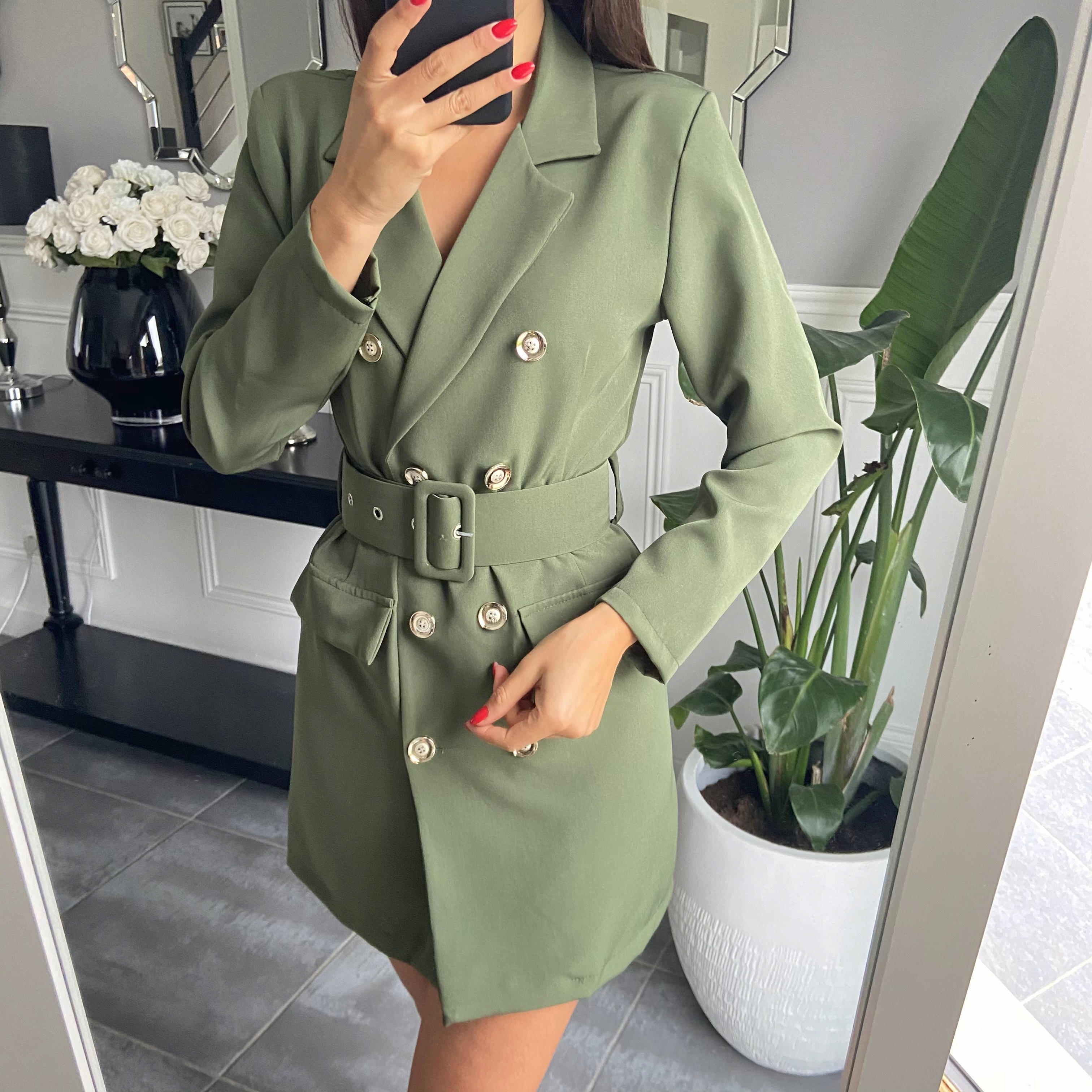 robe blazer verte