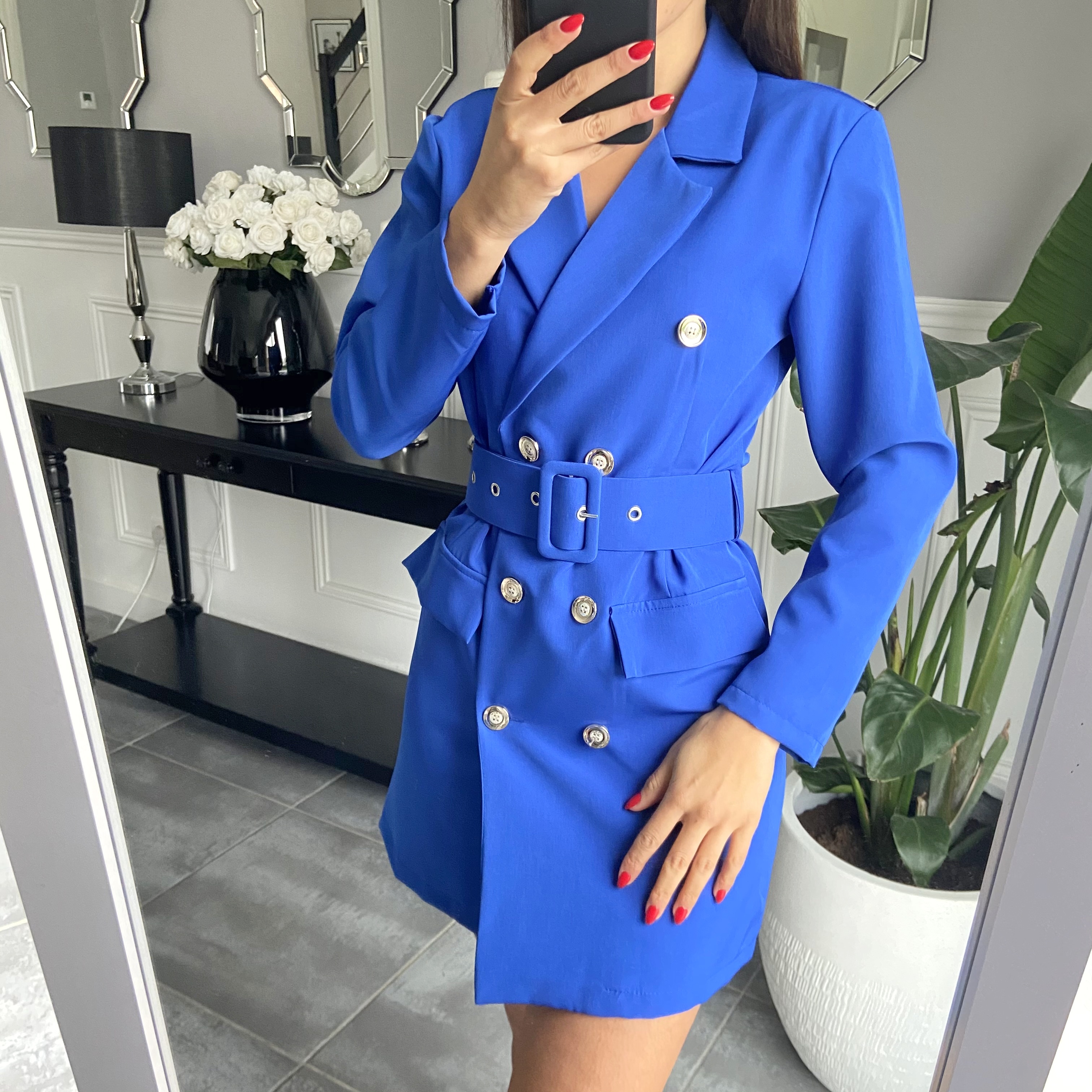 robe blazer bleu