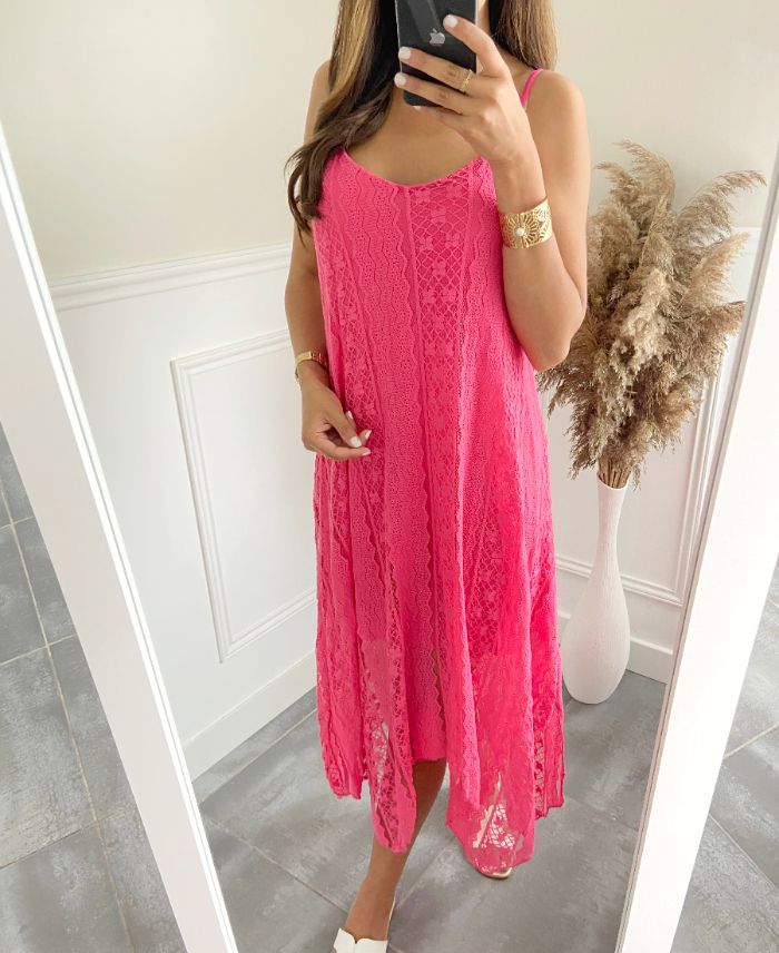 robe longue fushia