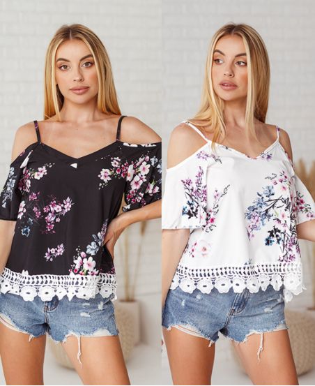 PACK 2 PRINTED TOPS 6652