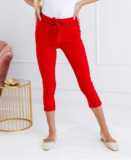 CONFEZIONE DA 5 PANTALONI S-M-L-XL-XXL P113 ROSSO