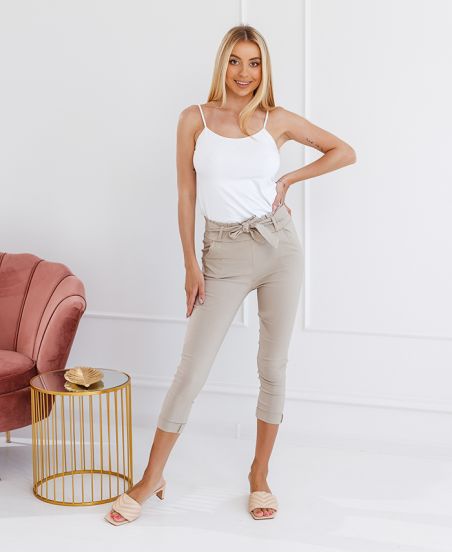 CONFEZIONE DA 5 PANTALONI S-M-L-XL-XXL P113 BEIGE