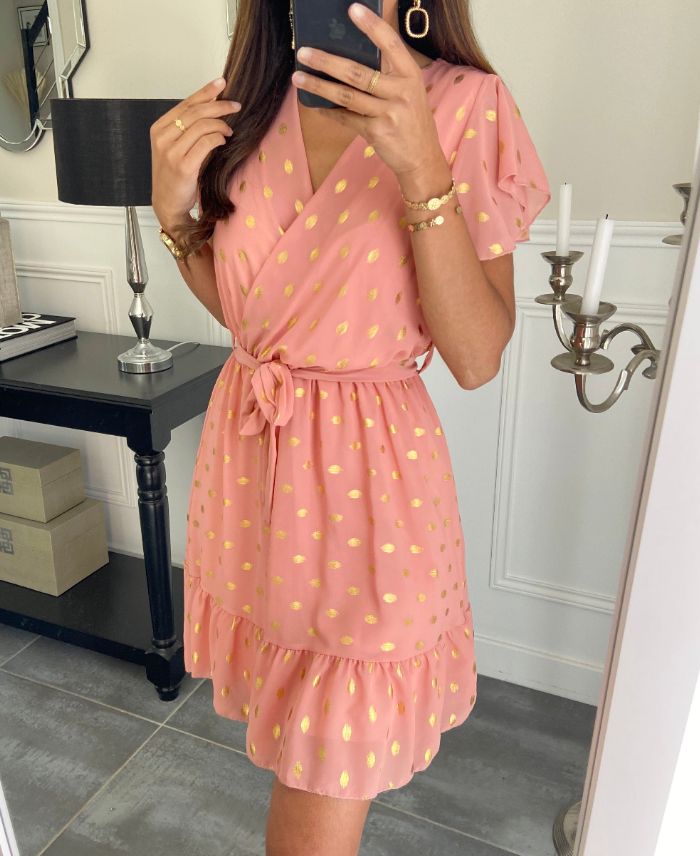 robe noir plume doree