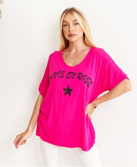 CONFEZIONE 4 T-SHIRT LA VIE EN ROSE 1276