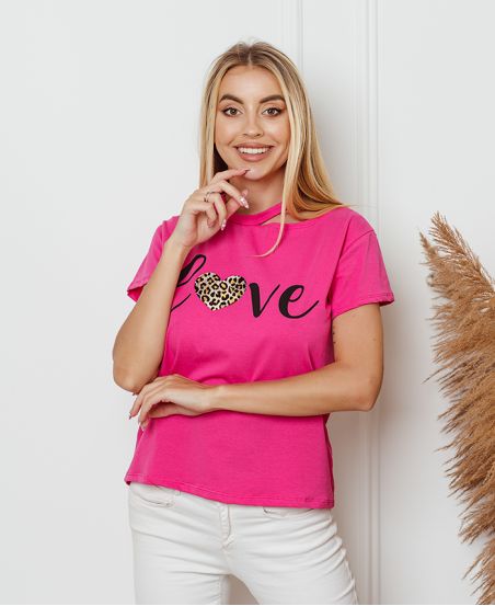 PACK 4 T-SHIRT LOVE COL OUVERT 9921