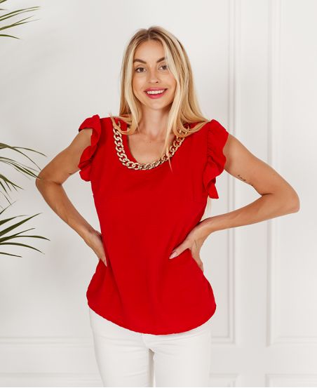 PACK 4 BLOUSES NECKLINE CHAIN 1099