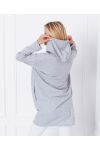 PULL SWEAT LONG SUPER GIRL 1359 GRIS CLAIR