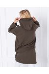 PULLOVER SWEATSHIRT LONG SUPER GIRL 1359 MILITÄR GRÜN