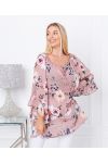 TUNIQUE OVERSIZE IMPRIMEE 20155 ROSE