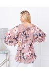 20155 ROSA BEDRUCKTE OVERSIZE-TUNIKA