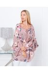 20155 ROSA BEDRUCKTE OVERSIZE-TUNIKA