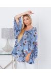 PRINTED OVERSIZE TUNIC 20155 BLUE