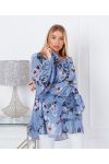 TÚNICA ESTAMPADA OVERSIZE 20155 AZUL