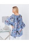 TÚNICA ESTAMPADA OVERSIZE 20155 AZUL