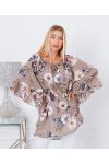 PRINTED OVERSIZE TUNIC 20155 TAUPE