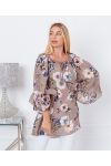 PRINTED OVERSIZE TUNIC 20155 TAUPE