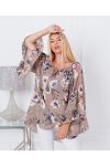 TÚNICA ESTAMPADA OVERSIZE 20155 TAUPE